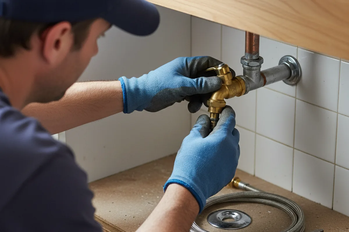 Shutoff valve and fitting work during Emergency Plumbing in Duquesne